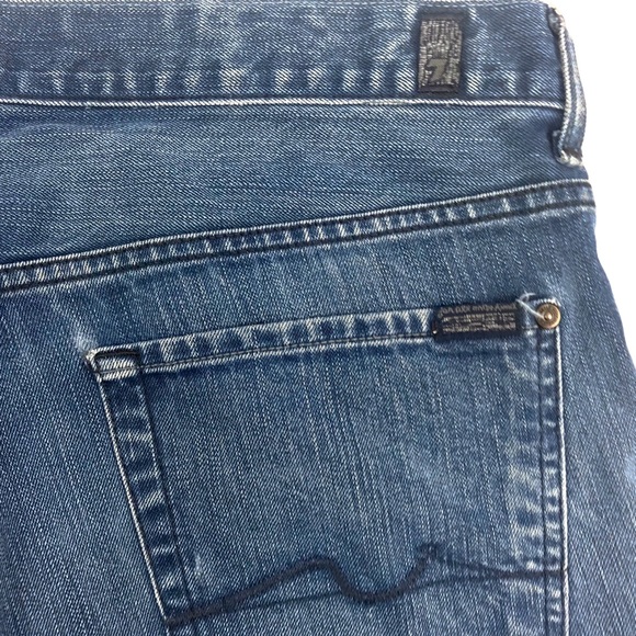 7 For All Mankind Bootcut Frayed Hem Jeans 36X33 - Picture 7 of 14